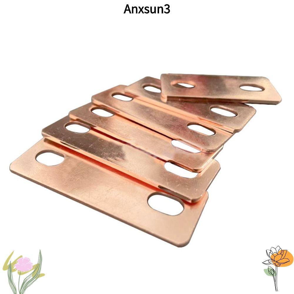 ANXSUN3 แบตเตอรี่ Busbar รูสกรู M6 แบนขั้วต่อบาร์รถบัส, ทองแดงสีแดงทองแดง Busbar LiFePO4 เซลล์