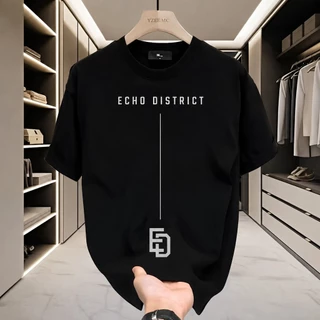 Fanfei เสื้อยืดลำลองหลวมคอกลมแฟชั่นฤดูร้อน (ขาวดำ) ขนาด S-XXXL COD
