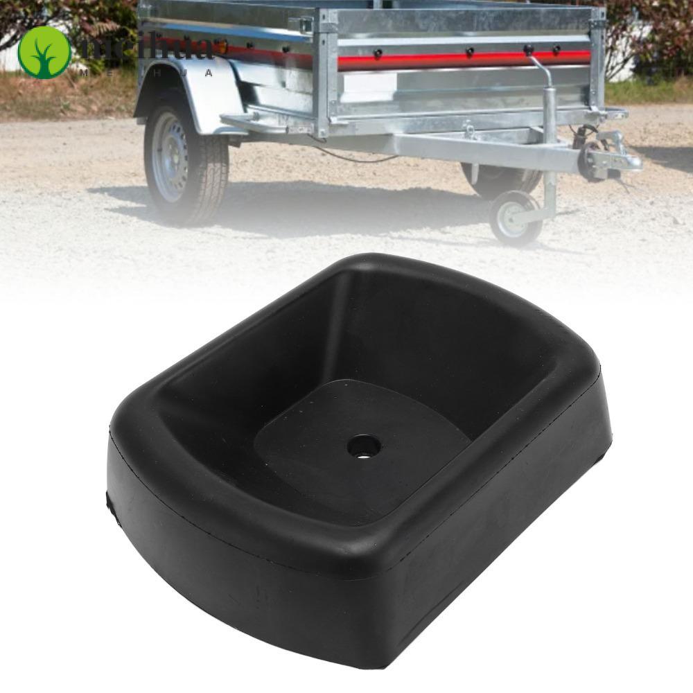 MEIHUA ล้อยาง Chock, 16.8 x 12.7 x 3.5 ซม. สีดํารถพ่วงล้อ Chock, Stable ไนไตรล์ยางล้อ Dock Stopper T