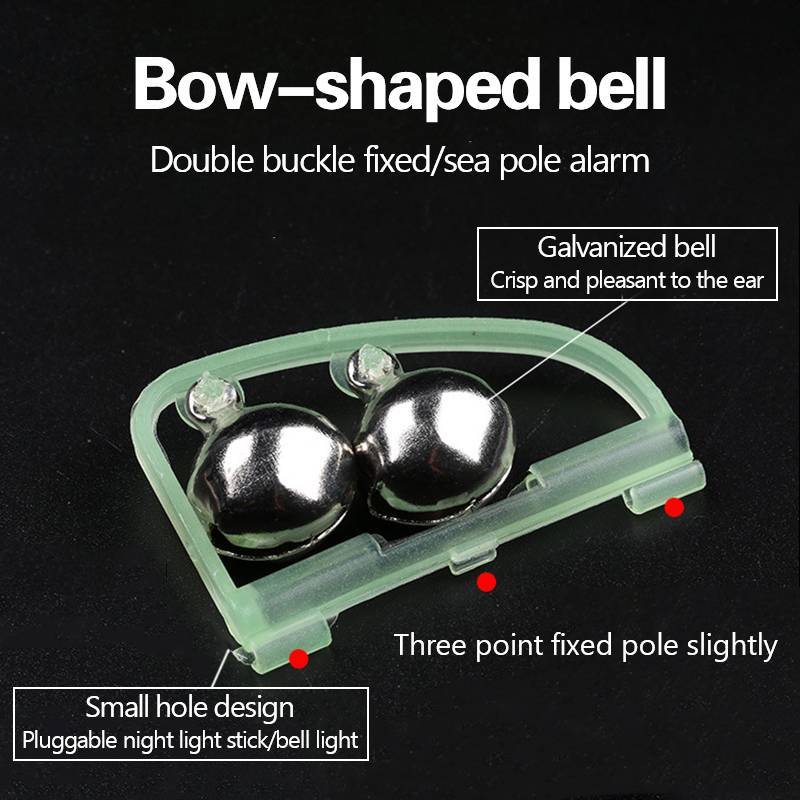 (Takashitree) Bell Fishing Anti-Fall Sea Pole Throwing Rod Night Light Induction Night Fishing Rod A