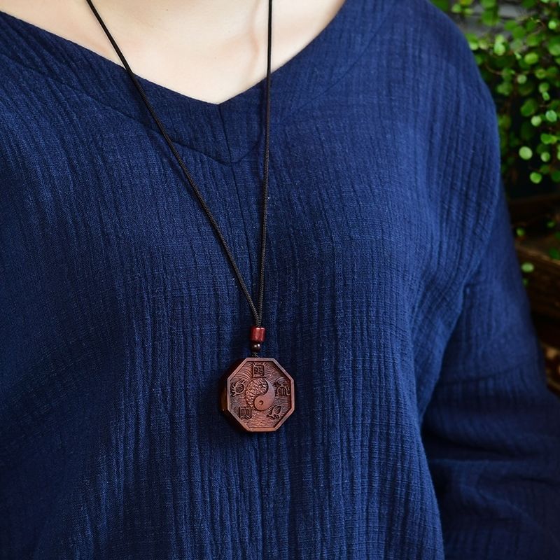 สินค้าใหม่พร้อมสต็อก Ziwei Taboo Wuyue Tai Chi Tag Lightning Stitch พุทราไม้ Ziwei Emperor Letter Or