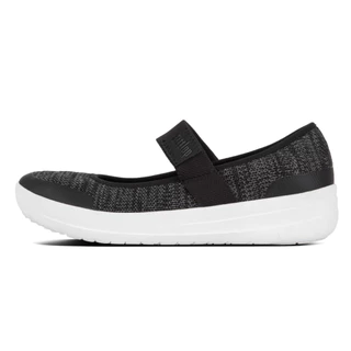 FITFLOP COMM-UBERKNIT MARY JANES รองเท้าทรงบัลเล่ต์ผู้หญิง รุ่น L27-546 สี BLACK