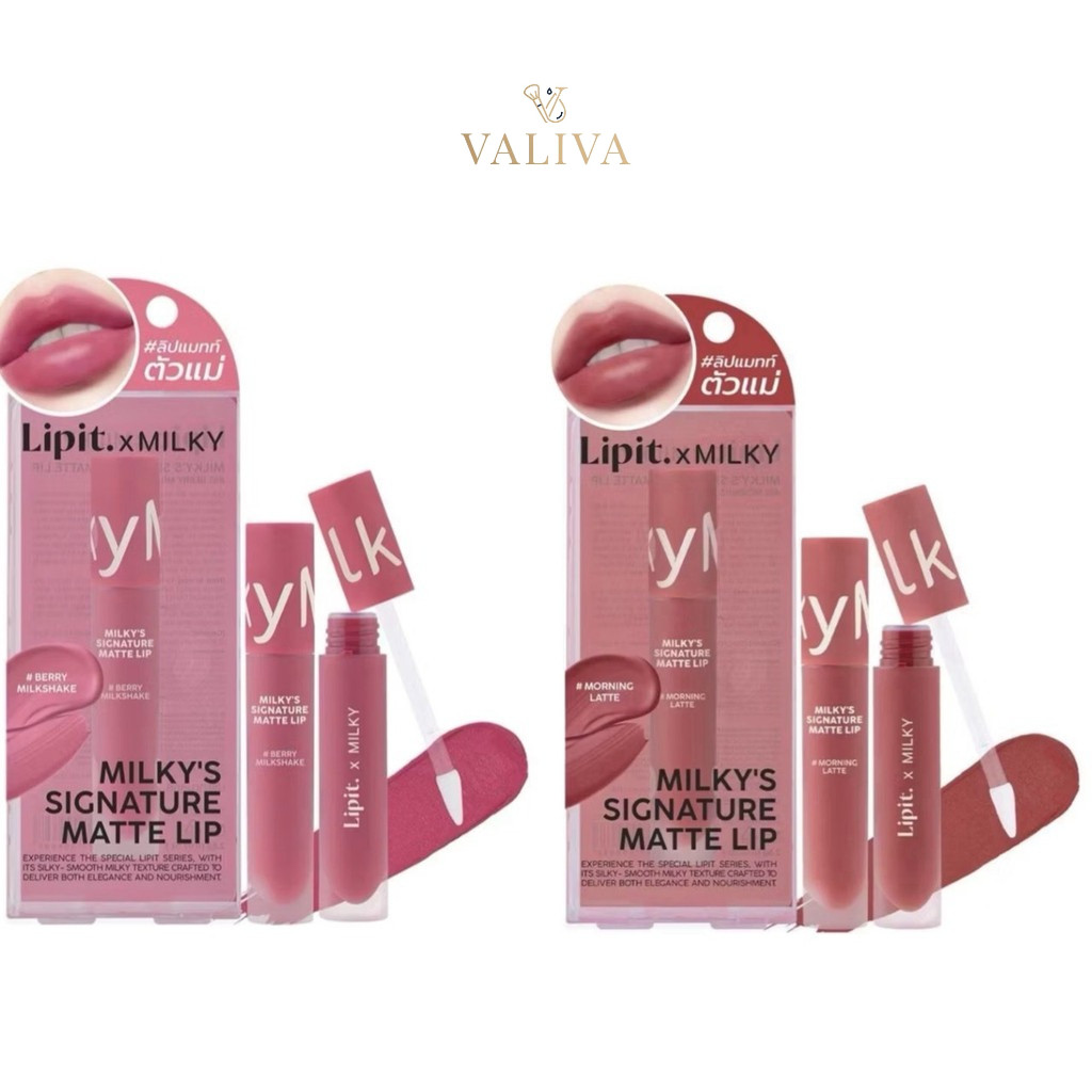 Lip It X.Milky Signature Matte 2.8g ลิปอิท มิลค์กี้ซิกเนเจอร์แมทท์ลิป ลิปแมทท์ตัวแม่ ^
