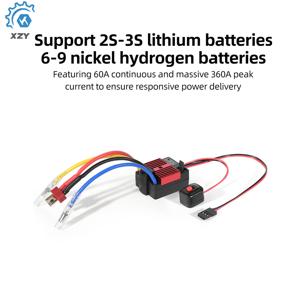 HG1060 60A ESC โหมดสวิตช์กันน้ําแปรง ESC ในตัว 3 โหมดเหมาะสําหรับรถ RC 1:10