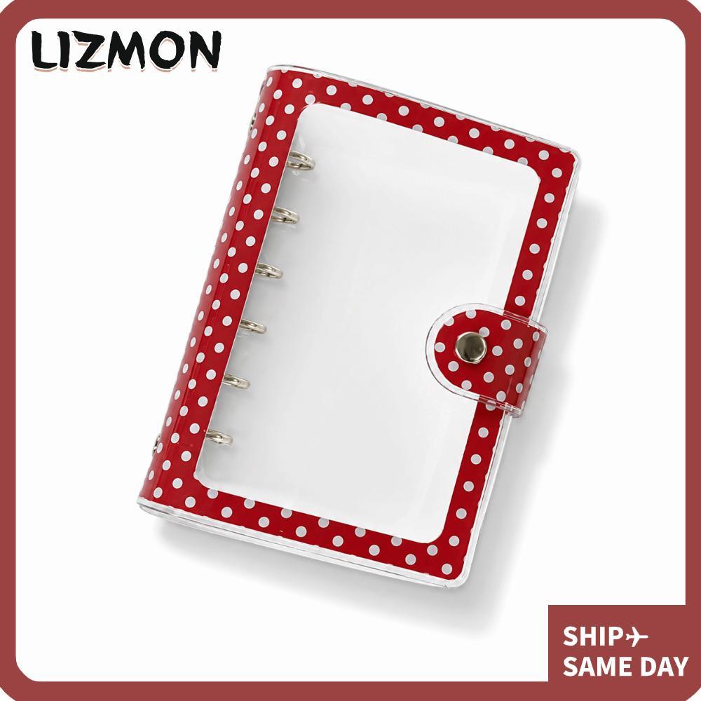 LIZMON Polka Dot Binder, A7 Polka Dot A7 Binder Cover, INS PVC Kpop Photocard อัลบั้มปก Journal ทํา