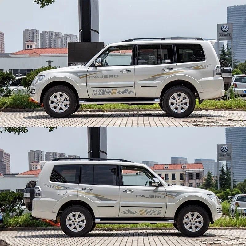 สําหรับ Mitsubishi Pajero สติกเกอร์รถดึงดอกไม้ V93V97 ดัดแปลงบุคลิกภาพแถบสี Pajero สติกเกอร์
