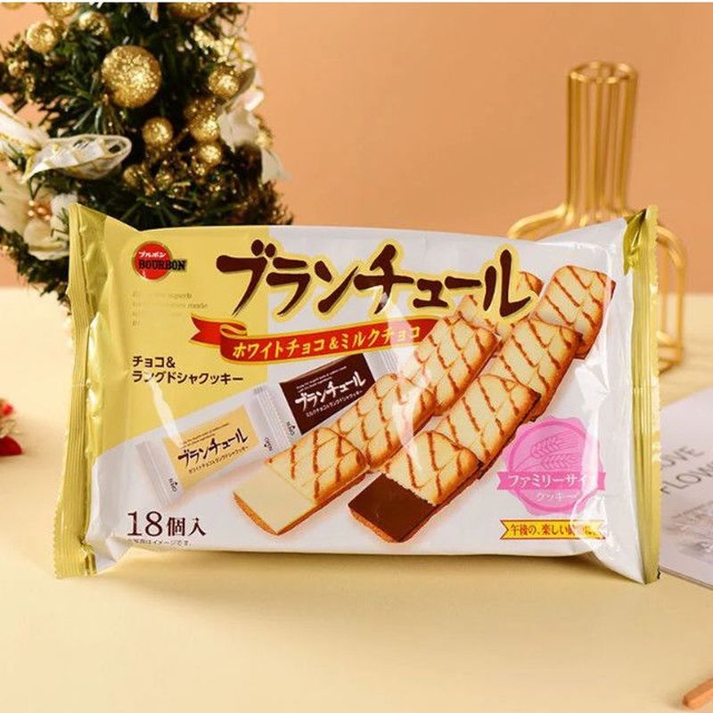 ญี่ปุ่นนําเข้าขนม Cui Xiubin แนะนํา BOURBON BOURBON Sailing Sandwich White Chocolate Biscuits 8.21v