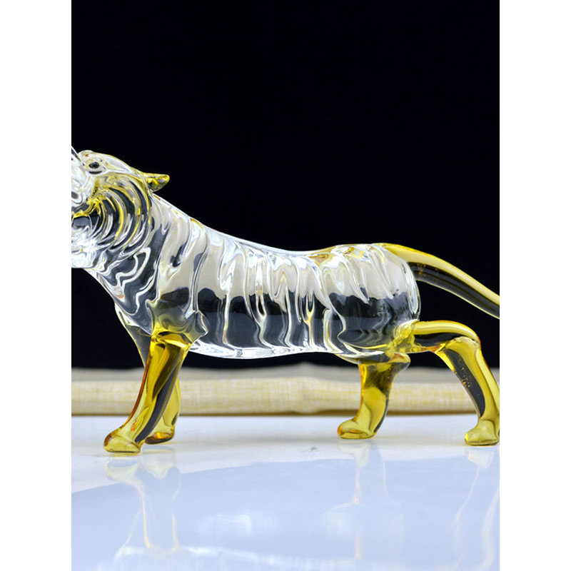 T Tiger Zodiac Tiger เครื่องประดับคริสตัล Zodiac Zodiac Lucky Energy Mascot สํานักงานห้องนั่งเล่น En