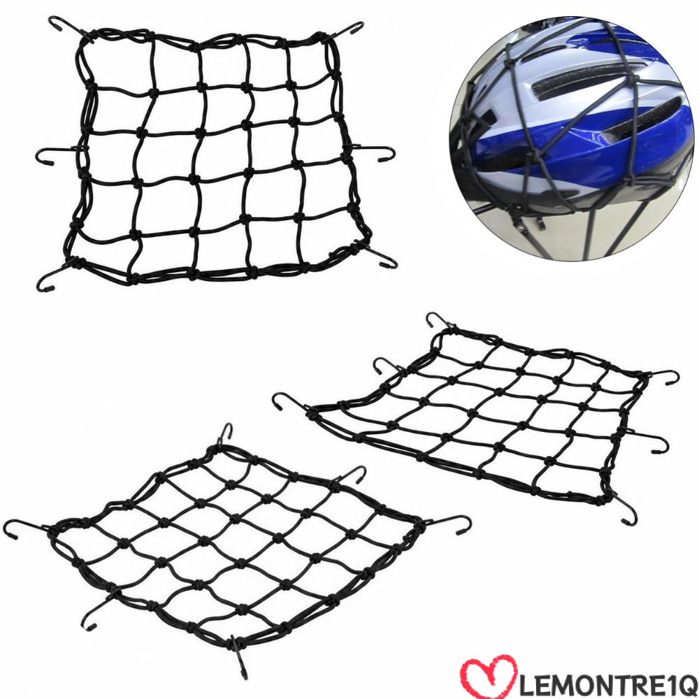 LEMONTREE 3PCS รถจักรยานยนต์ Cargo , 11.8 X 11.8 นิ้วยืด Bungee Cargo , ทนทานแบบพกพา 6 ตะขอเชือกยางย