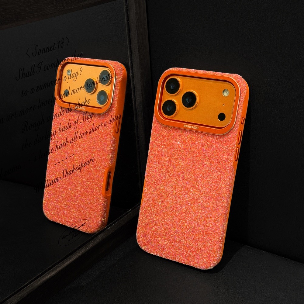หรูหราเงาเคสโทรศัพท์เข้ากันได้สําหรับ IPhone 17 Pro Max/16 Pro Max IP 16/17PRM ปลอกกันกระแทก