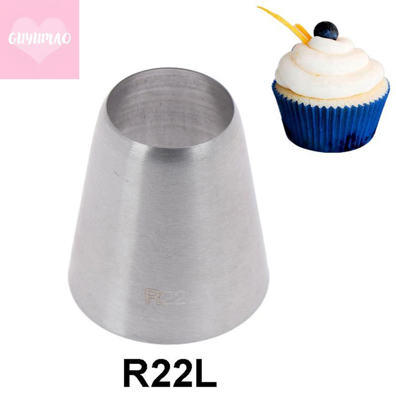 [guyumao] R22L ปลายท่อกลม หัวฉีดตกแต่ง เคล็ดลับขนม เครื่องมือทําขนมเค้กฟองดอง