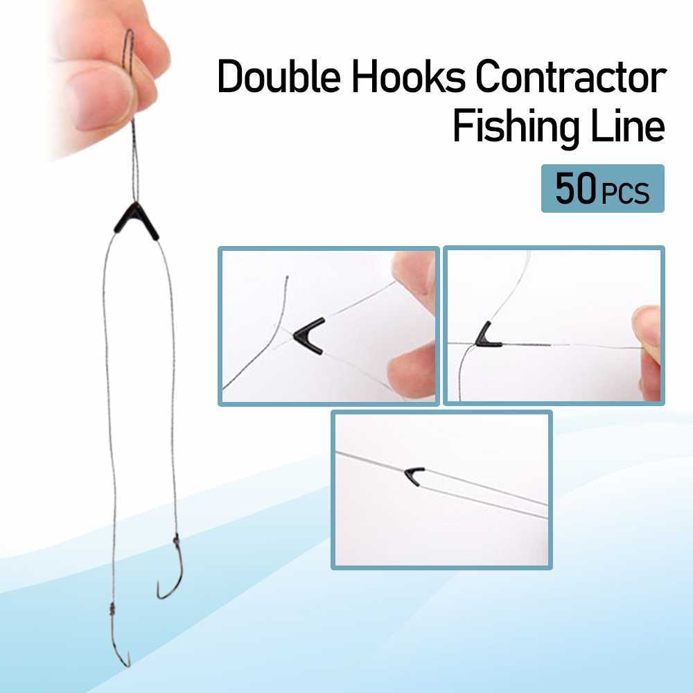 Double HOOKS Contractor FISHING Line FISHING HOOKS 50 ชิ้น