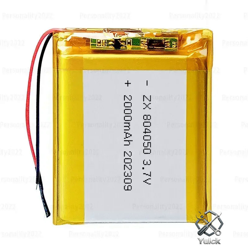 804050 3.7V 2000mAh แบตเตอรี่ Lithium polymer แบตลำโพง แบตหูฟัง แบตกล้อง แบตกล้องติดรถยนต์ DIY