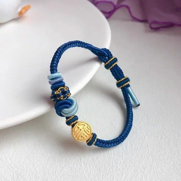 High-value Wine Nest Knot เชือกถักมือ Super Fairy Antique All-match สวมใส่ลูกปัดของขวัญวันวาเลนไทน์ 