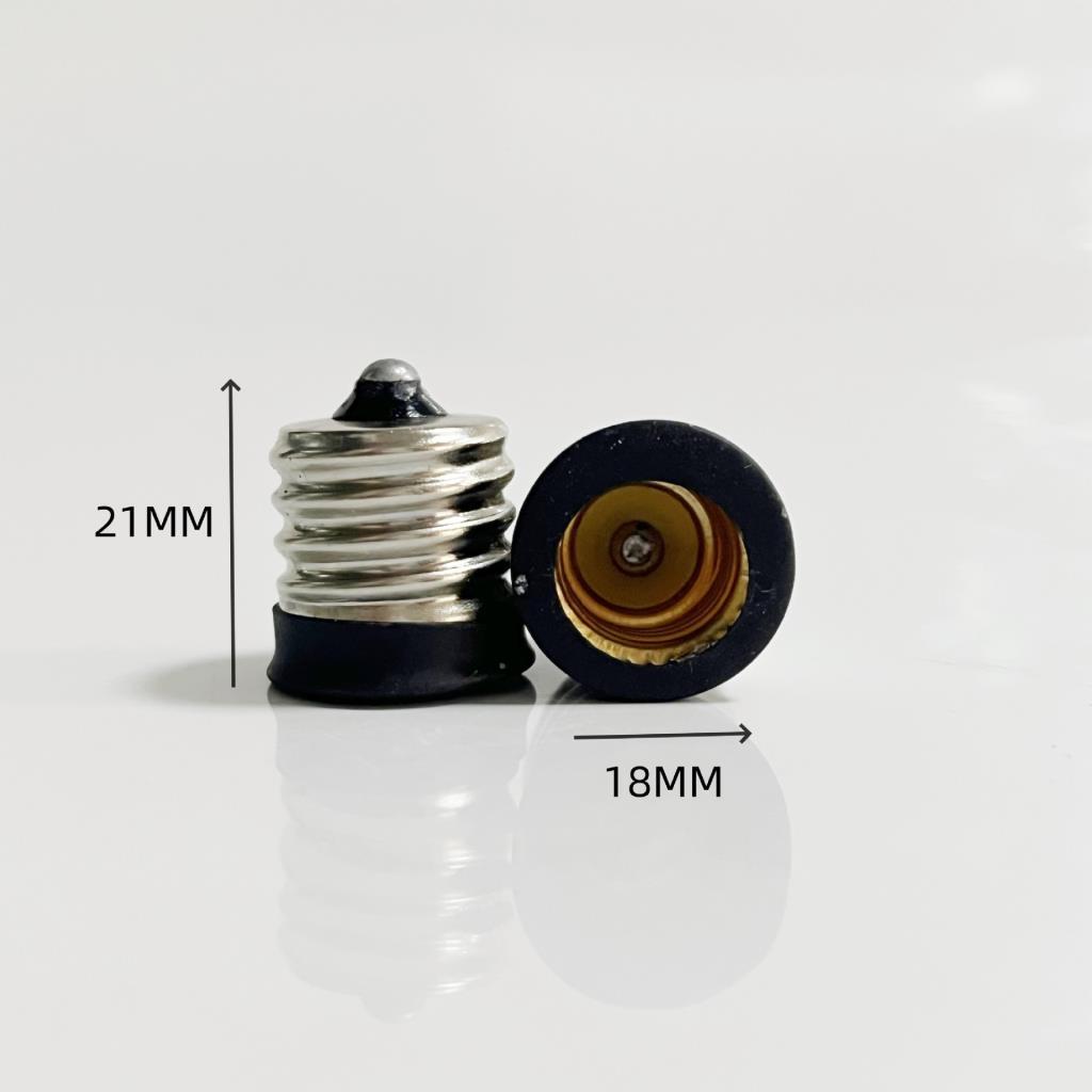 E17-e14E17-E12 สกรูแปลงโคมไฟ led อะแดปเตอร์สกรูผู้ถือโคมไฟ E17 ถึง E14 E17 ถึง E12/8.24