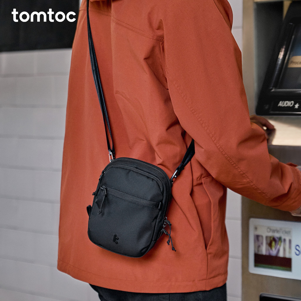 Tomtoc Travel Messenger Bag Passport Bag Holder Men Women Small Mobile Phone Bag Shoulder Bag Chest 