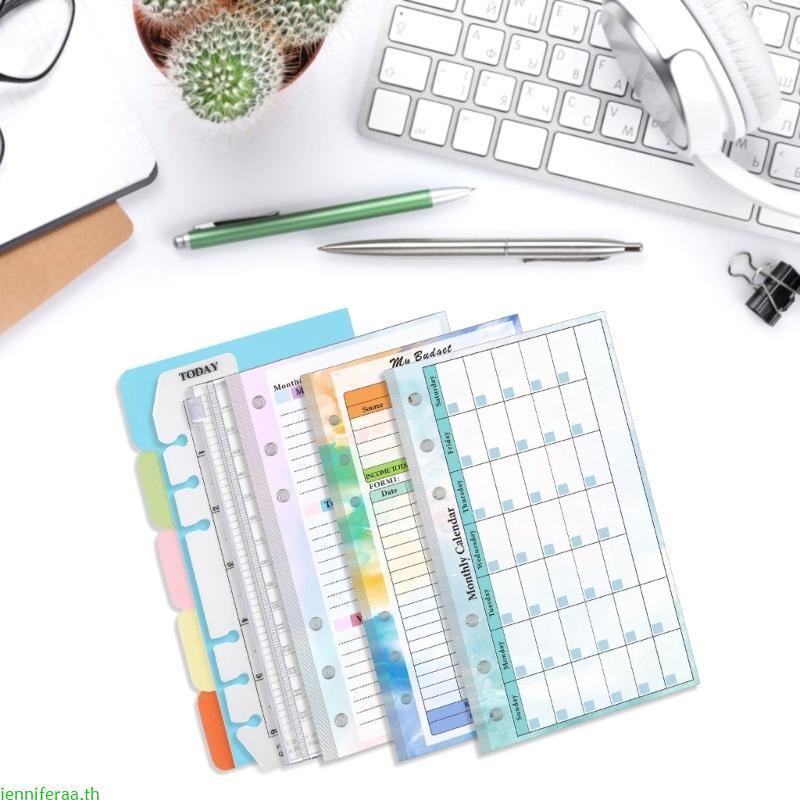 Jenniferaa Loose Leaf Refill Paper Binder Planner Inserts สําหรับ Binder Journal Budget Planner Line