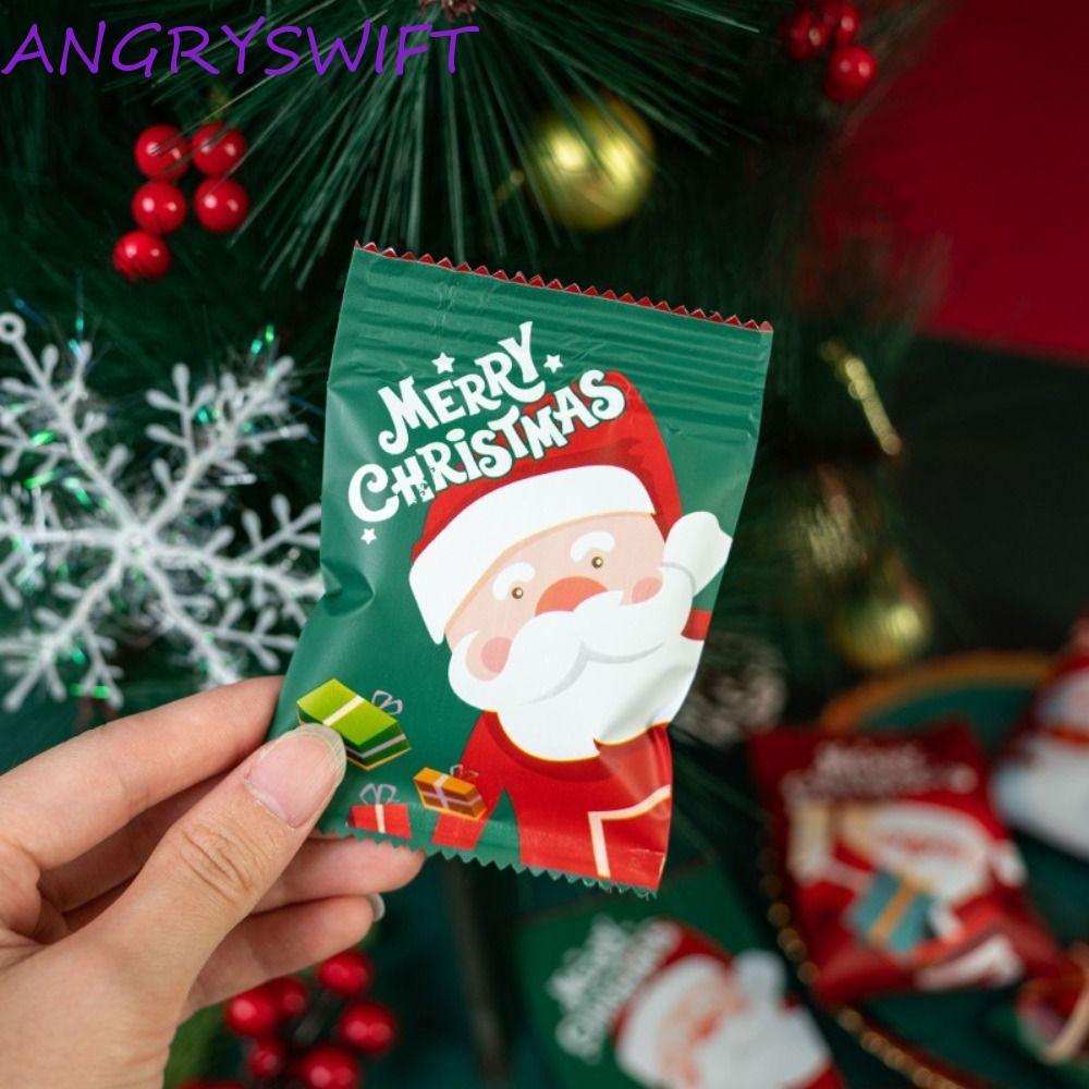 ANGRYSWIFT Cookie Hot Seal Bags Santa Shop Handmade Chocolate Nougat Biscuit ของขวัญปีใหม่