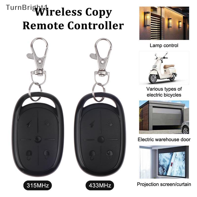 [TurnBright] 315/433MHz Four Key Copy รีโมทคอนโทรล Universal Wireless Copy สําหรับยานพาหนะไฟฟ้าประตู