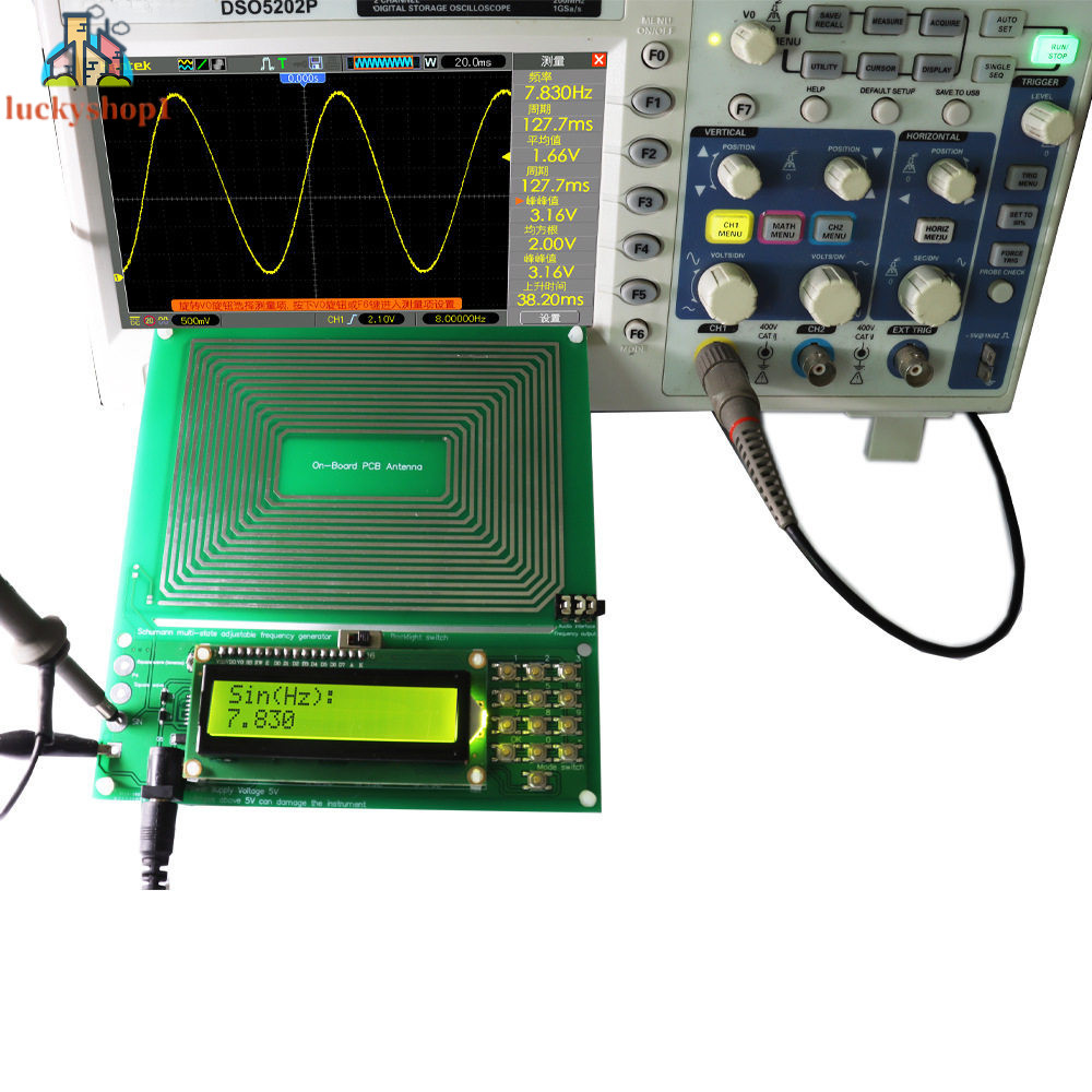 เครื่องกําเนิดไฟฟ้าคลื่นไซน์บริสุทธิ์ 0.01Hz ถึง 100000Hz Range 500Ω ความต้านทานเอาต์พุต