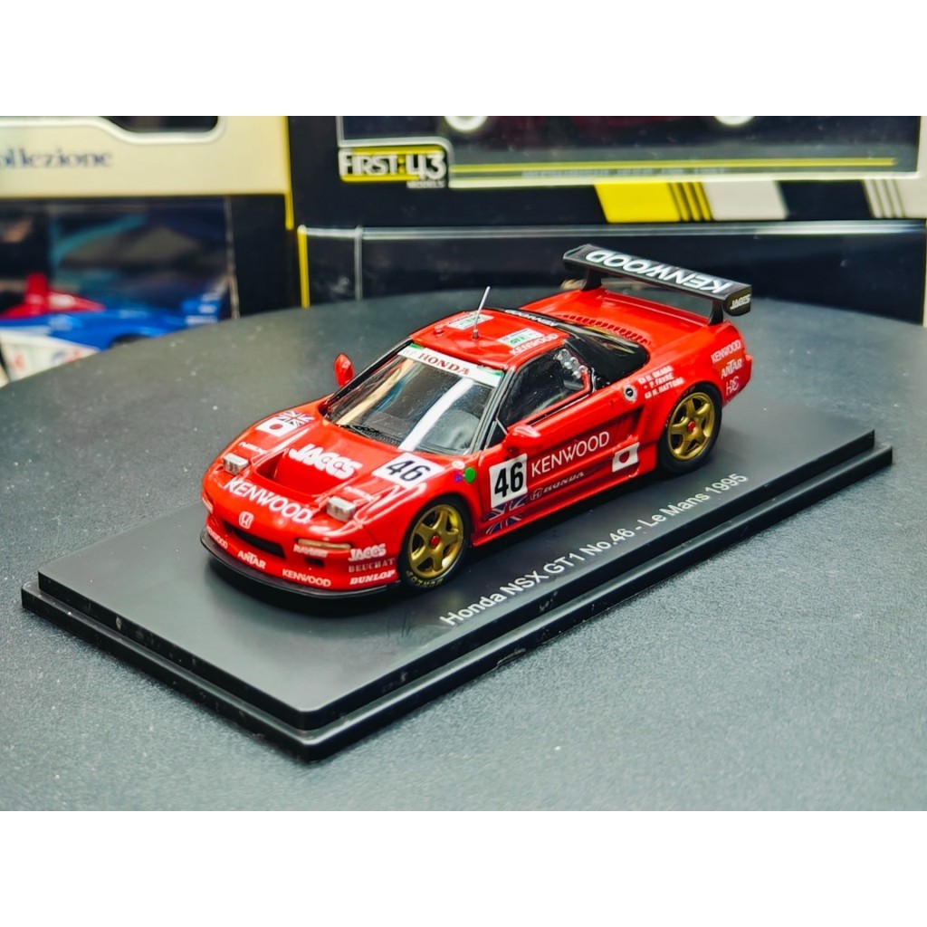 [คลังสินค้าพร้อม] Spark Honda Honda NSX GT1 1995 Le Monda Racing 1/43 Scale เคลือบสีแดง No. รถ 46 คั