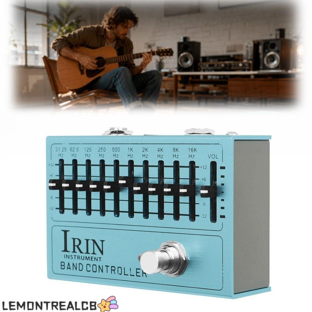 LEMONTREALCB 10-Band Equalizer, อลูมิเนียมอัลลอยด์อิสระปุ่มควบคุม EQ, ±12dB Gain/Attenuation LED Sli