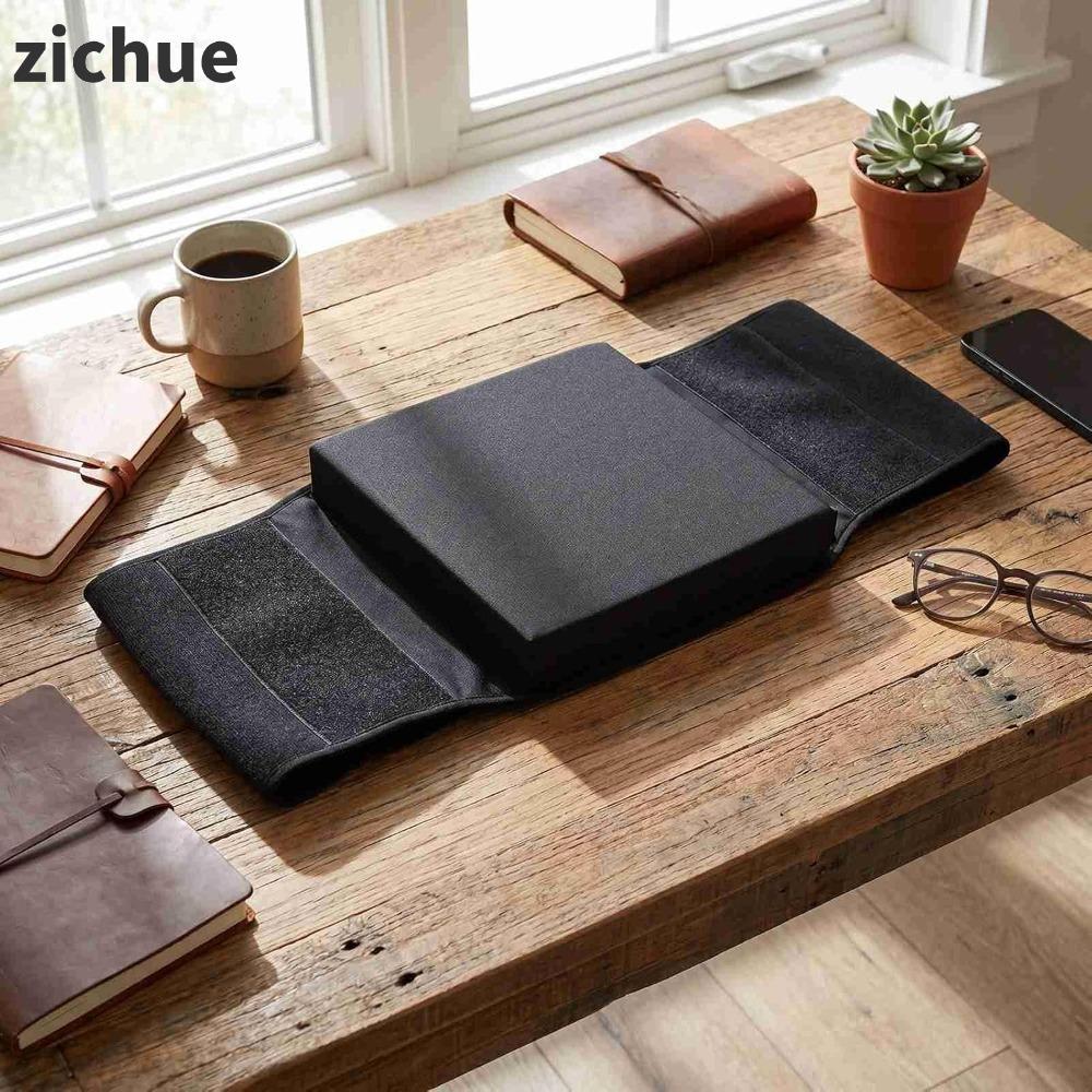 ZICHUE Cajon เบาะรองนั่งกลอง, สายรัดปรับได้ฐานกันลื่น Cajon, แบบพกพา 2 กระเป๋าด้านข้างน้ําหนักเบา Er