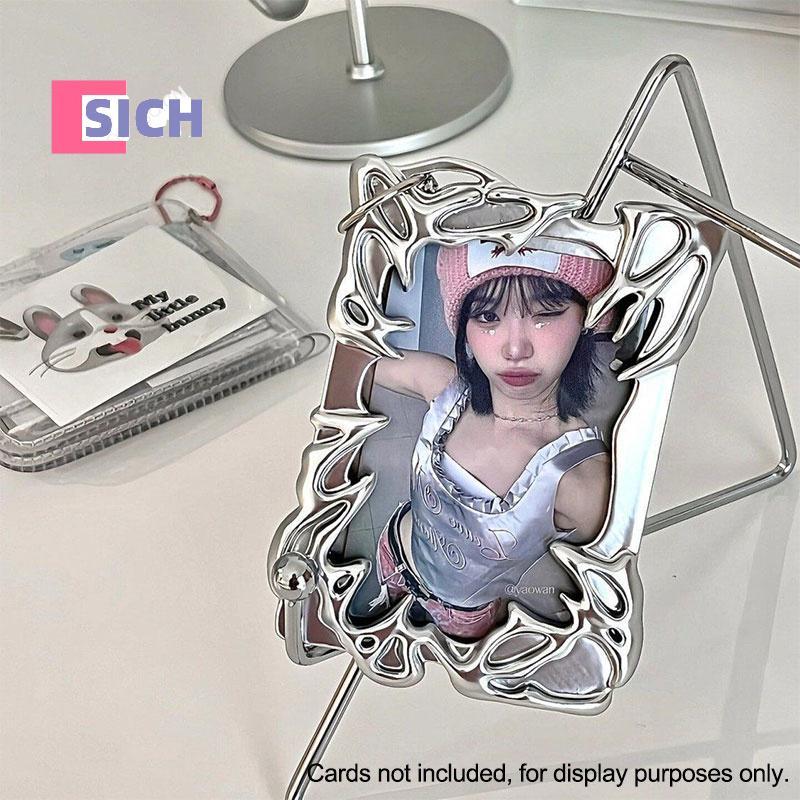 [Sich] Electroplated Premium Feeling Creative Card Holder K-POP Idol Card Holder ใหม่