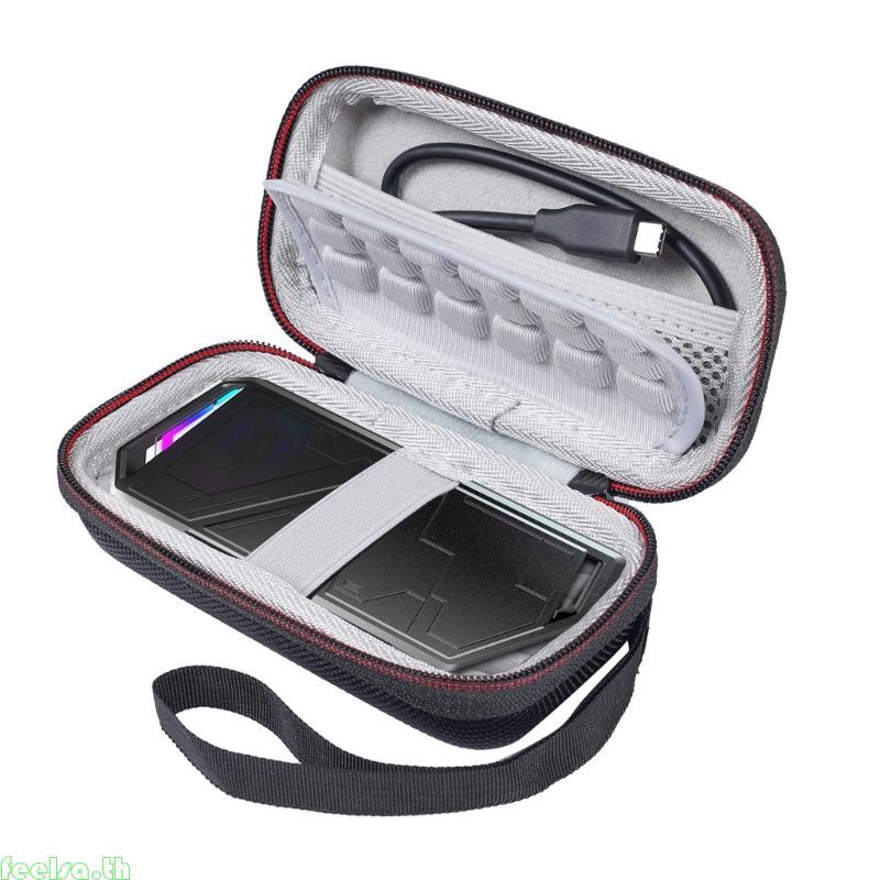 Feela กระเป๋า EVA ที่ทนทานสําหรับ ROG STRIX Aron SSD กระเป๋ากระเป๋าถือ EVA พร้อมสายรัด