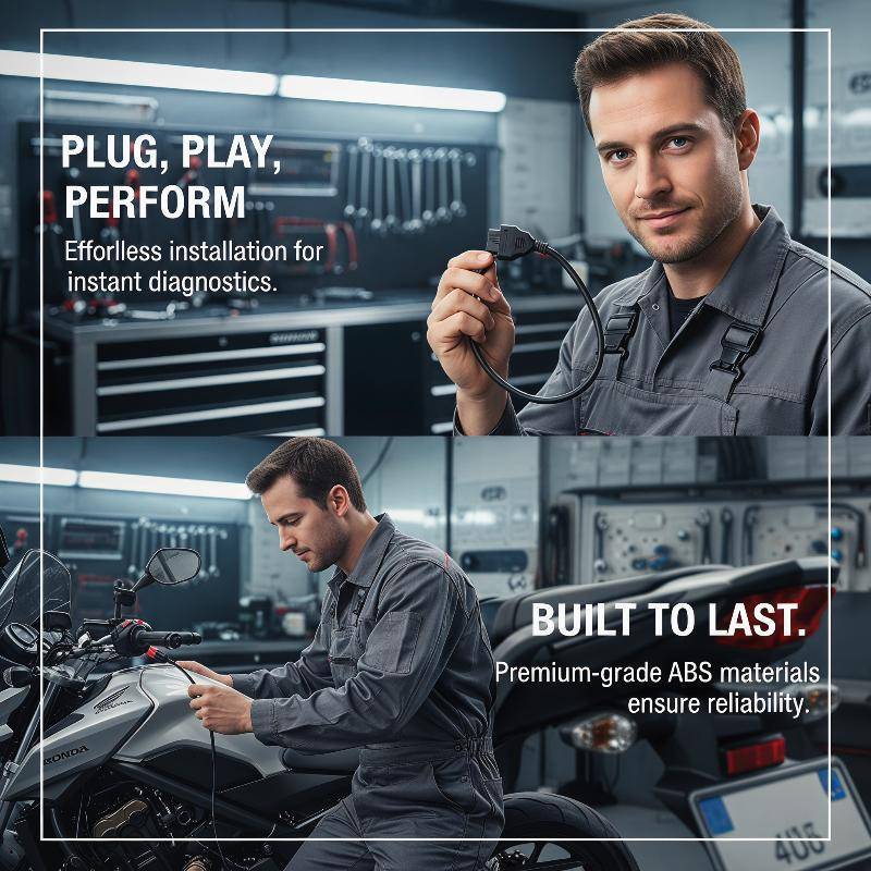 Joliann0 สายวินิจฉัย OBDII 16pin ถึง 6pin สําหรับรถจักรยานยนต์ Z/Versys th