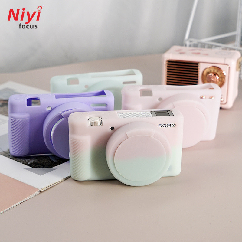 ซิลิโคนนุ่มกล้องเกราะผิวกระเป๋าสําหรับ Sony ZV-1F ZV1F ZV-1 II ZV-1 Mark II ZV1M2 Canon Powershot V1