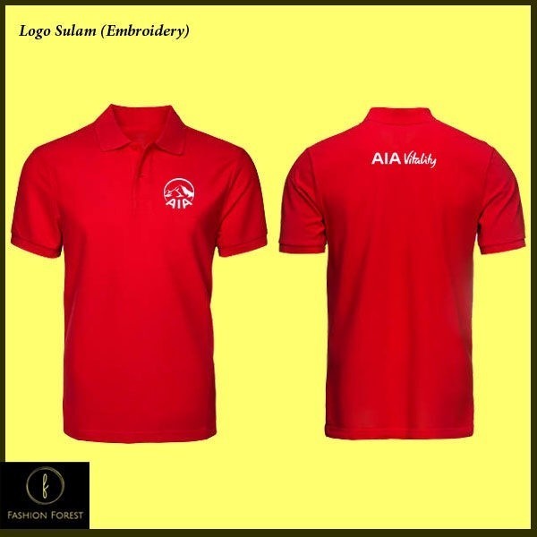 【polo】เสื้อโปโล โลโก้Sulam Polo Classic T เสื้อโลโก้ AIA Vitality เย็บปักถักร้อยสําหรับชายและ WOMRN 