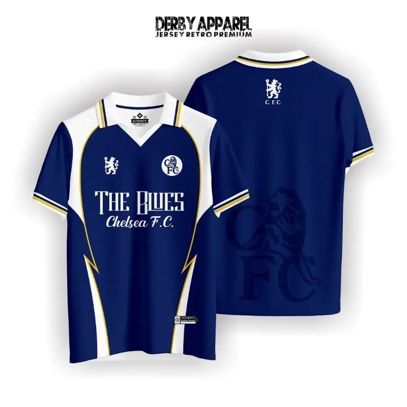 Derby jersey Chelsea dream retro เสื้อเจอร์ซีย์พิมพ์ลายเต็ม [ไม่ปรับแต่งได้]