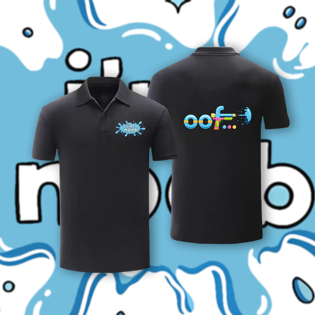 เสื้อโปโลแฟนเกม ลายกราฟิกสีสันสดใส im noob เหมาะสำหรับวัยรุ่นสวมใส่ออกไปเที่ยว