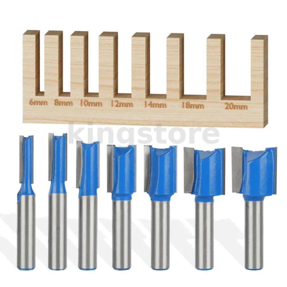 8MM Shank ตรง Router Bit 45 # เหล็ก YG6X ปลายคาร์ไบด์เคลือบเทฟลอนทนความร้อน Anti-Kickback ออกแบบงานไ
