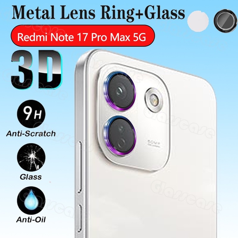 [คลังสินค้าพร้อม]เลนส์กล้องโลหะสําหรับRedmiหมายเหตุ17 Note17 Pro Max 17Pro 17ProMax 17Note RedmiNote17ProMax 4G 5G 2026 9H HDอลูมิเนียมโลหะผสมโลหะกล้องเลนส์ป้องกันฟิล์ม
