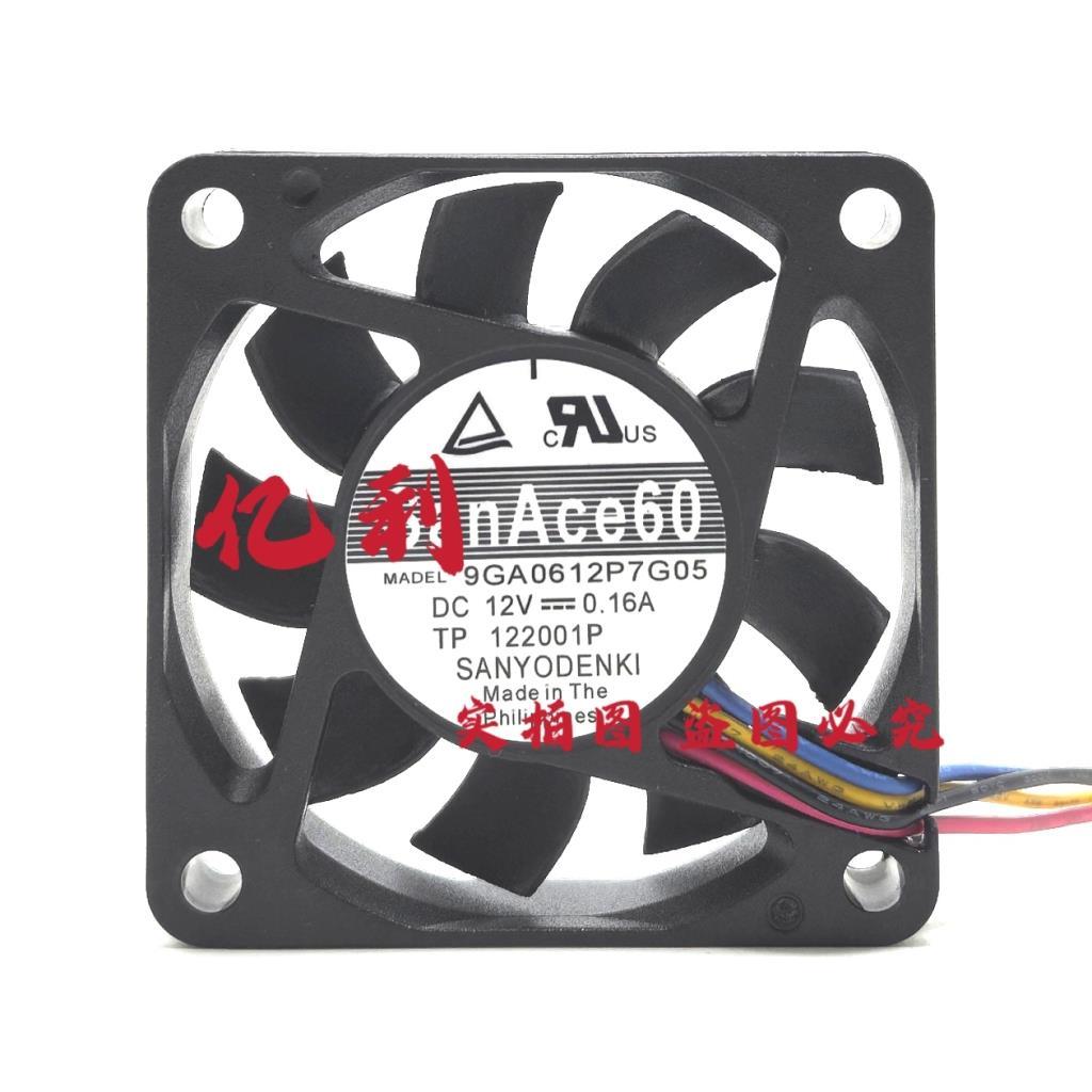 Sanyo 9GA0612P7G01 9GA0612P7G05 6015 12V 0.16A พัดลมระบายความร้อนแชสซี