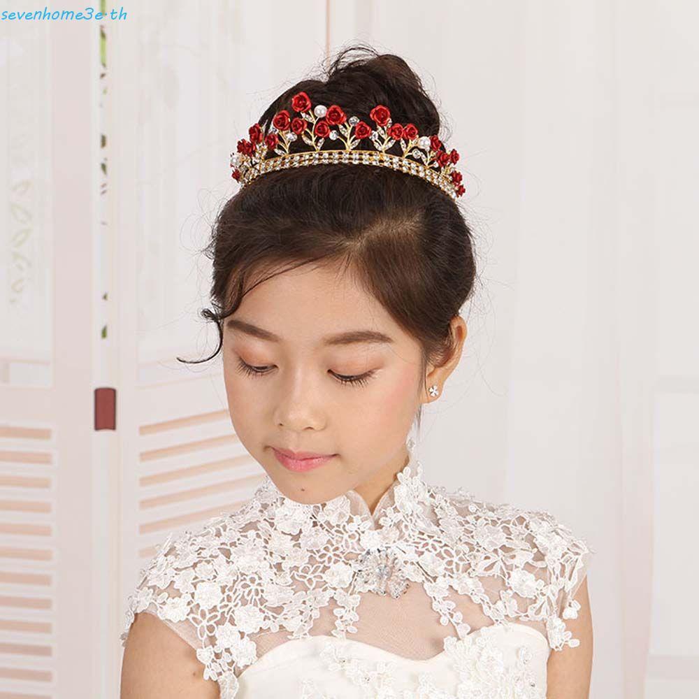 SEVENHOME3E Headwear Princess Vintage อุปกรณ์เสริมผมแถบคาดศีรษะสีทองโลหะผสม Diadem