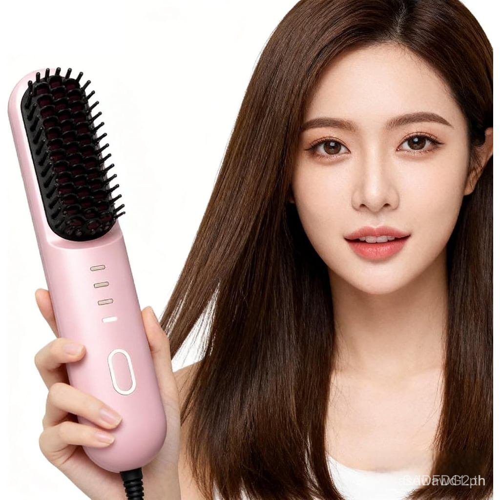 2026รุ่นอัพเกรด GoBrush-Pro แปรงยืดผมไร้สาย,เหมาะสําหรับผมสั้น,30ความร้อนในไม่กี่วินาที,การตั้งค่าอุ