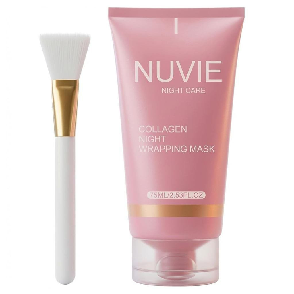 DW5X Nuvie Collagen Mask, YURI Collagen Night Mask, Easy-Tear Skin Care Mask, M