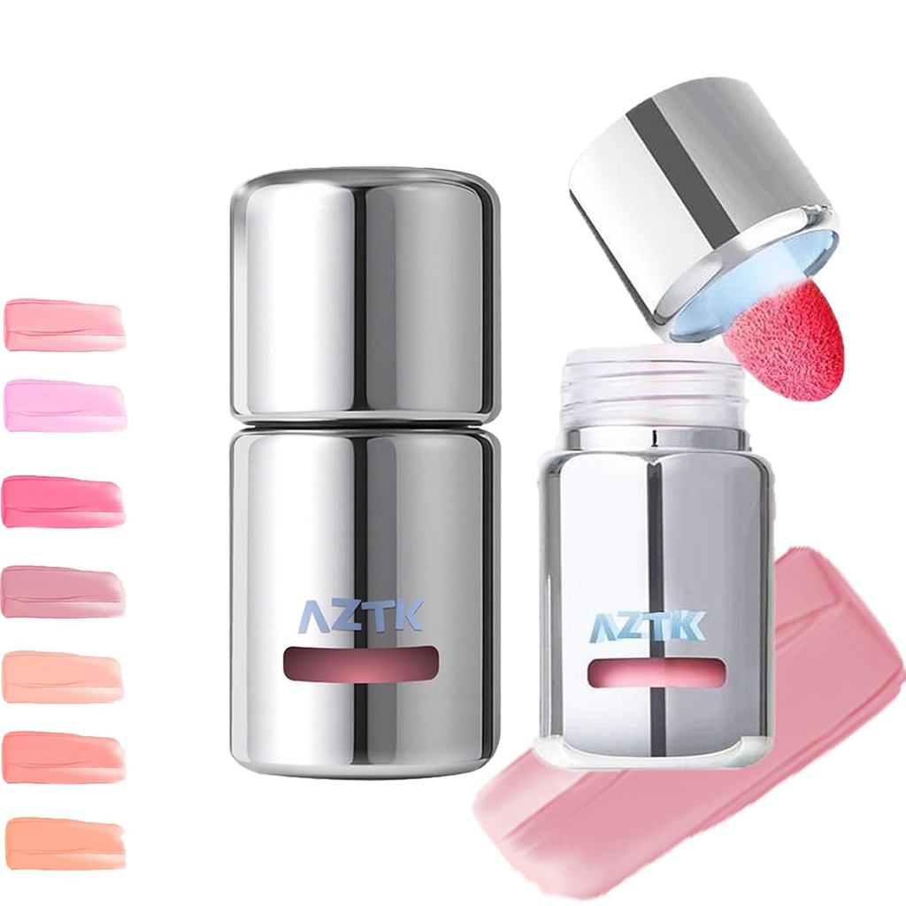 Aztk Liquid Blush, Aztk Color Liquid Blushes, Blushs Lotion with Sponge Head, High-ment, ติดทนนาน, ก