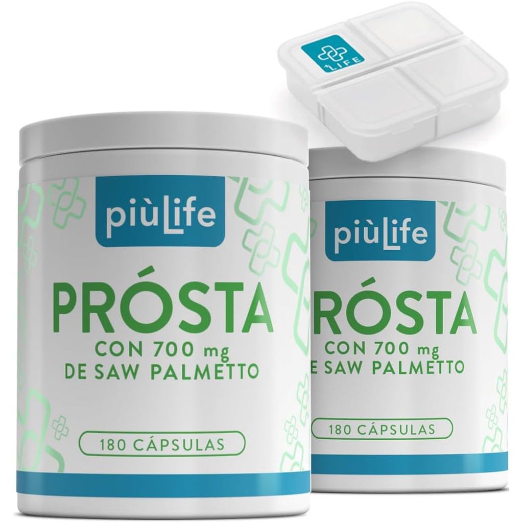 Saw Palm Prostate Tablets 700mg Pi Life, 360 แคปซูล, 2 แคปซูลทุกวัน