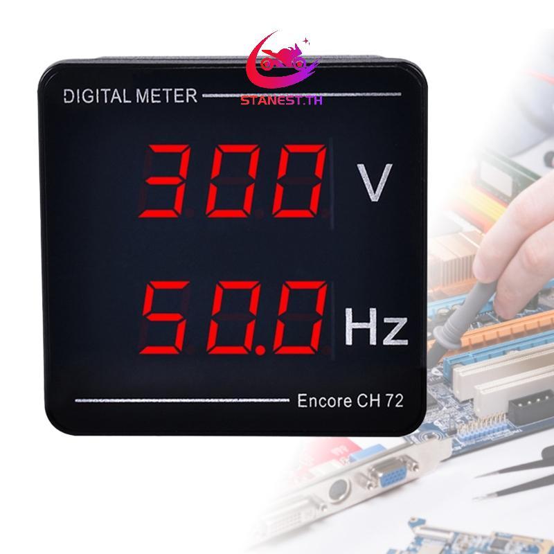Stanest Digital Voltmeter Frequency Meter ฝังการติดตั้งแรงดันไฟฟ้าแผง Meter Test