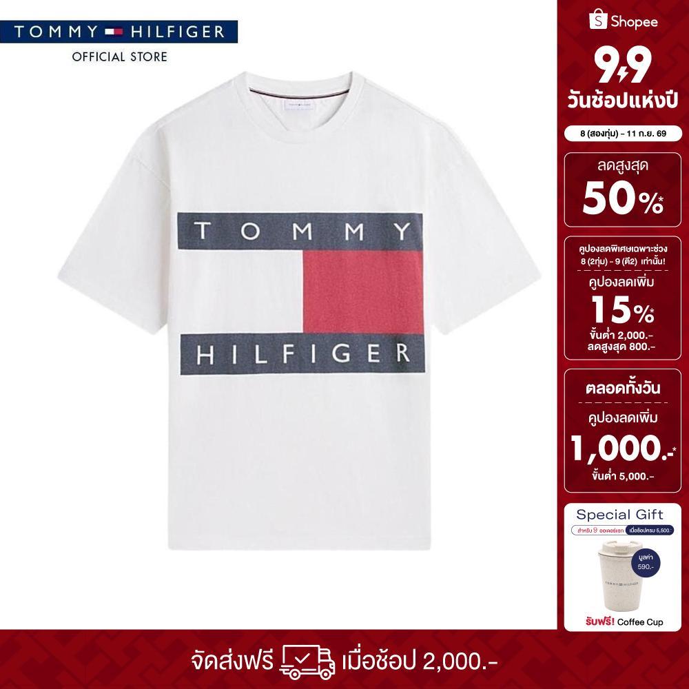 Tommy Hilfiger เสื้อยืด ผู้ชาย รุ่น MW0MW46312 YBR - สีขาว