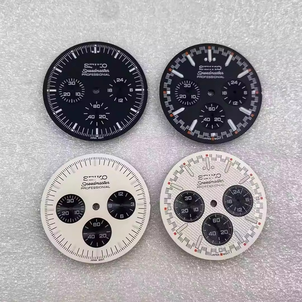 Speedmaster 32.5mm Dial Modification Accessories Multi-Function Timing 6-Need Dial VK63 Movement Sub