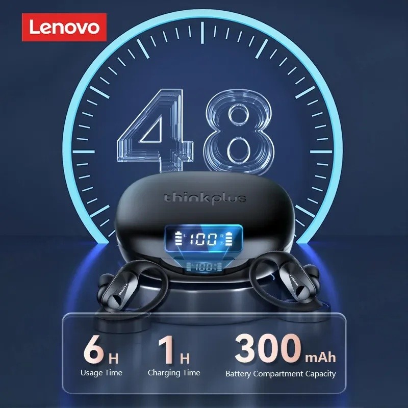 Lenovo Original LP75 TWS หูฟังบลูทูธ 5.3 หูฟังเพลงไร้สาย LED จอแสดงผลดิจิตอลลดเสียงรบกวนหูฟังเกมใหม่