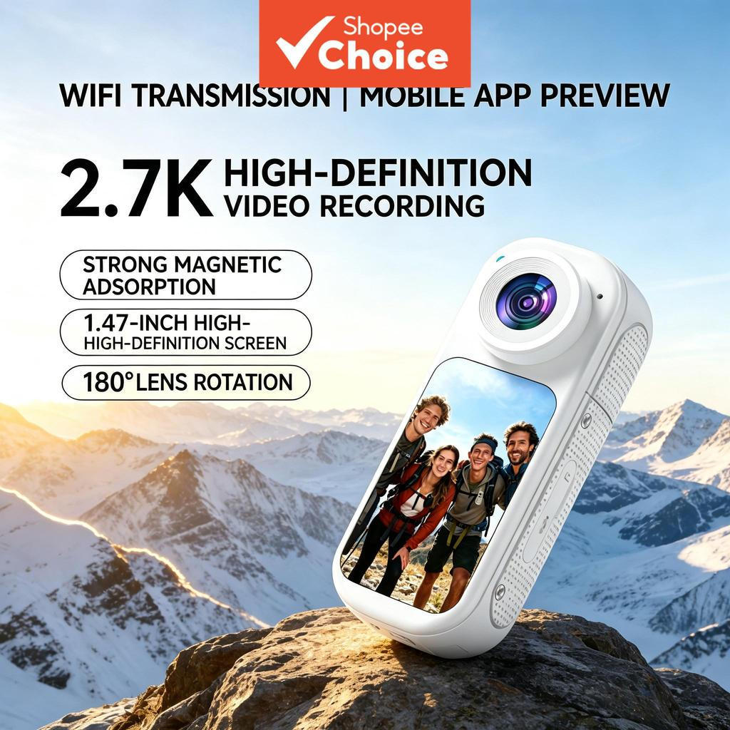 S70PRO Long Endurance Version Action Camera WiFi Transmission Cycling Recorder Magnetic Thumb Camera