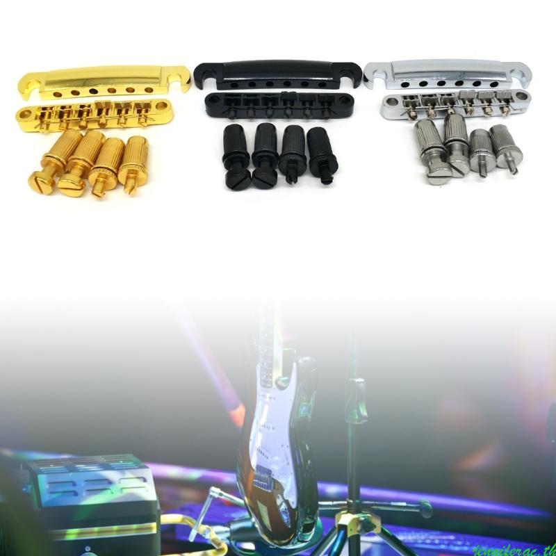 Jenniferac Tune O Matic Bridge Rollers Tune O-Matic กีตาร์สะพาน Tailpiece Studs สําหรับ LP กีตาร์เปล
