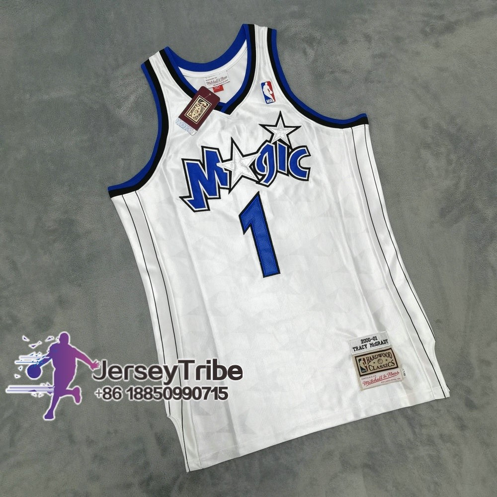 IDAWN7 Original NBA Basketball Mens Mitchellness Jersey ลดราคา Orlando Magic #1 Tracy McGrady 2000-0