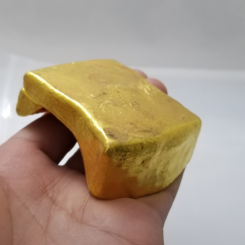 งานฝีมือโบราณ Gold Ingot Gold Bar วัสดุทองเหลืองสีทอง Non-Gold Props J7LYAJIE268 ZY1O